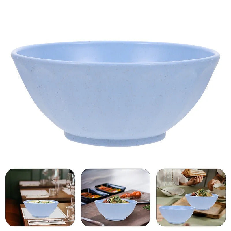 4Pcs Wheat Straw Bowls Unbreakable Home Kitchen Tableware - Size Comparison