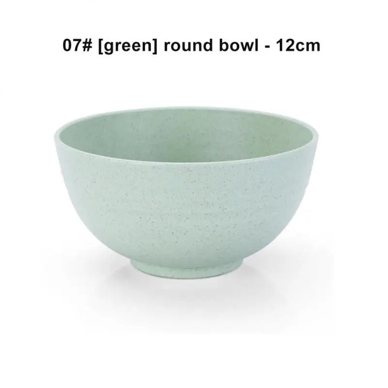 Wheat Straw Bowls Round Household Rice Salad Bowls Set - View 10