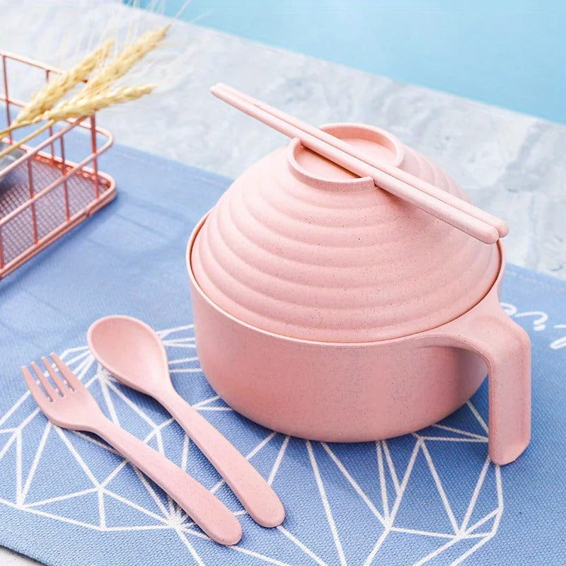 5pcs Wheat Straw Lamian Noodles Bowl and Lunch Box - Packaging
