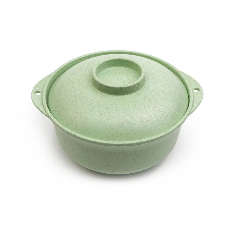 Wheat Straw Salad Bowl With Lid Food Container Tableware - Packaging