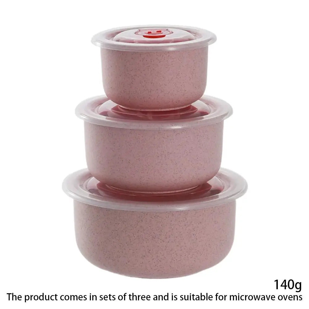 Wheat Straw  Storage Bowl Set Containers For Meal Prep - Packaging