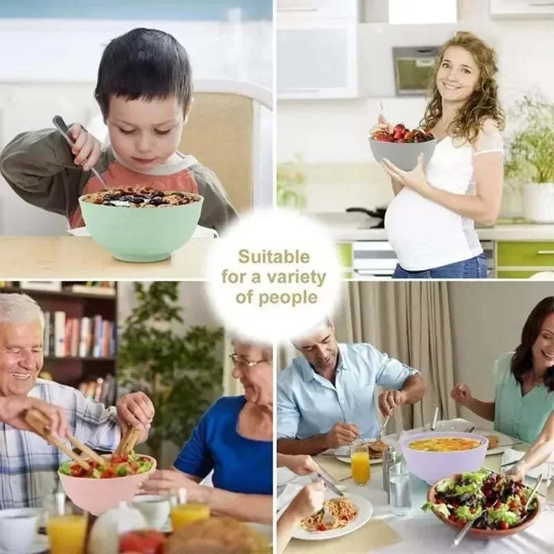 Sustainable Wheat Straw Tableware Breakfast Bowls Sets - Color Options