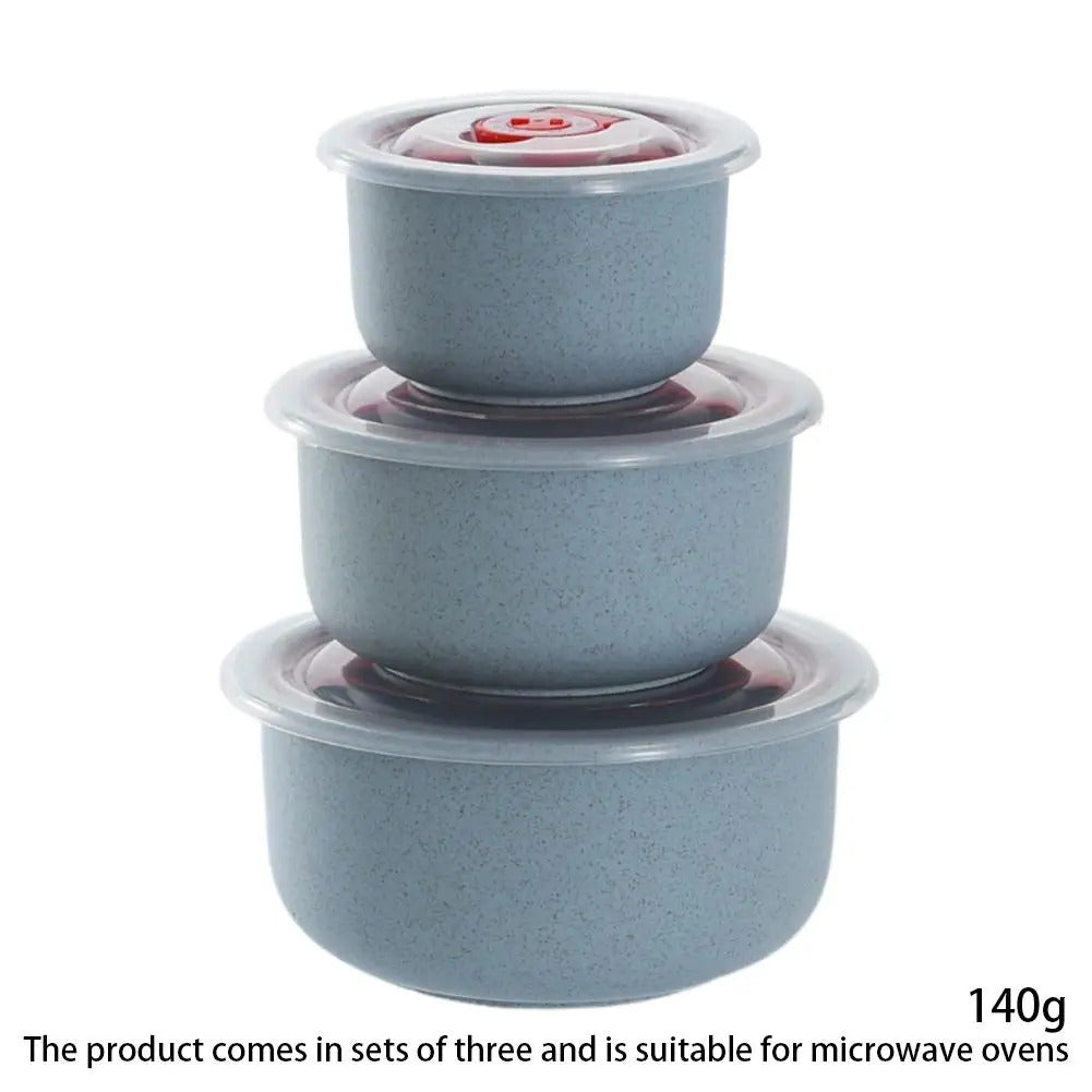 Wheat Straw  Storage Bowl Set Containers For Meal Prep - Lifestyle