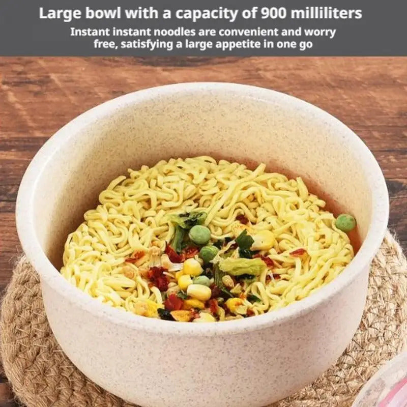 Wheat Straw  Storage Bowl Set Containers For Meal Prep - Detail View