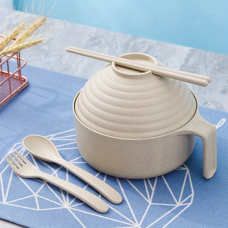5pcs Wheat Straw Lamian Noodles Bowl and Lunch Box - View 9