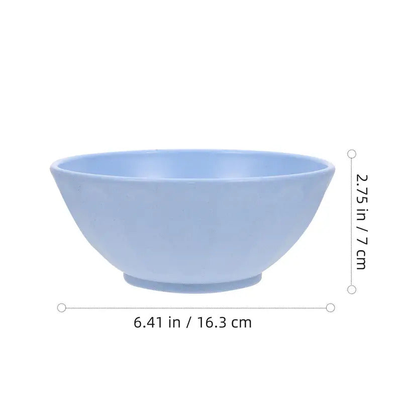 4Pcs Wheat Straw Bowls Unbreakable Home Kitchen Tableware - In Use