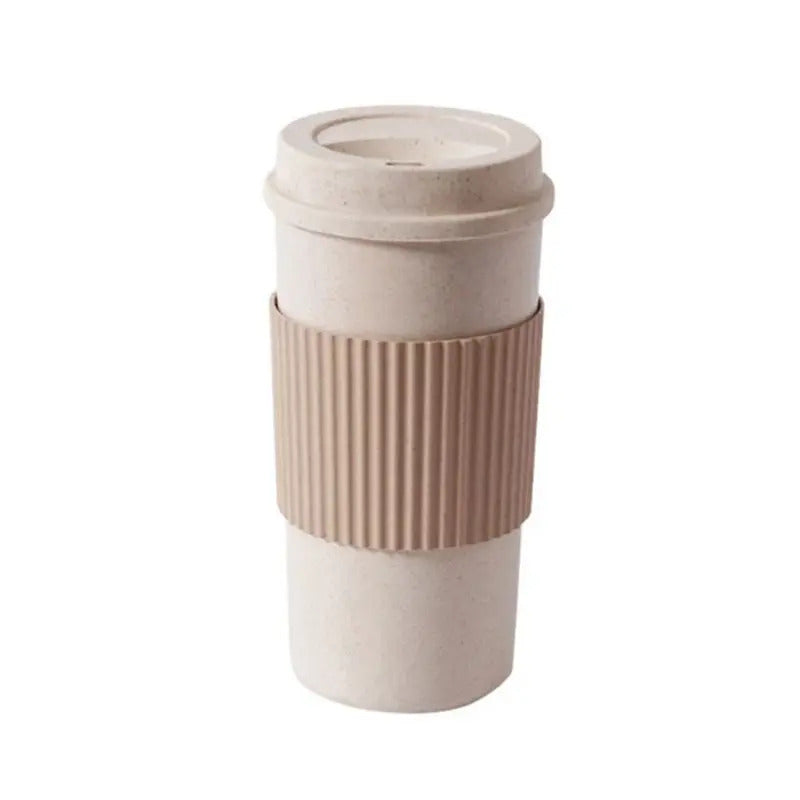 Camping Hiking Wheat Straw Coffee Mug - Front View