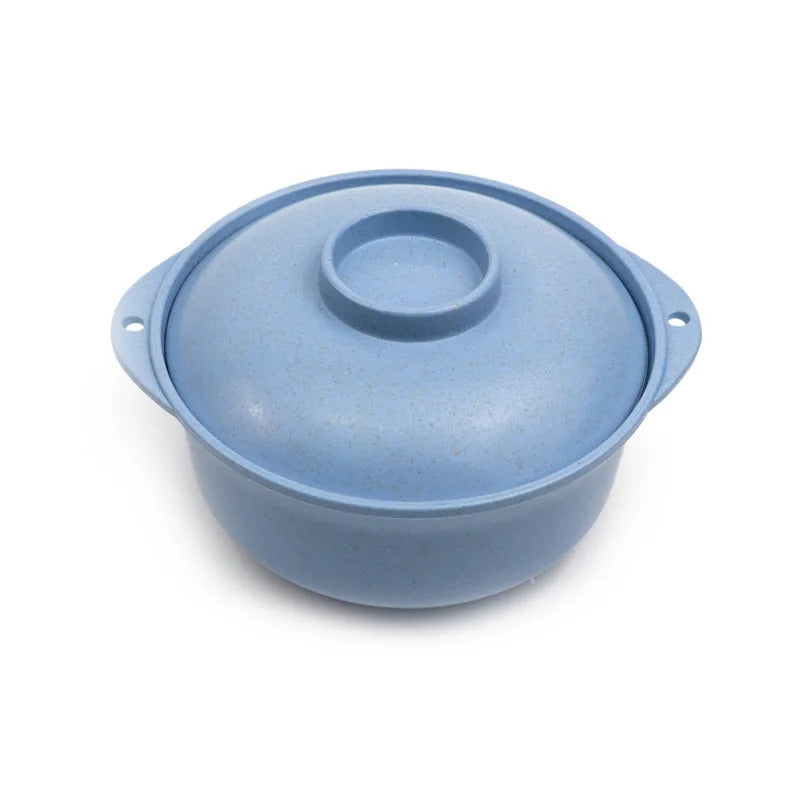 Wheat Straw Salad Bowl With Lid Food Container Tableware - View 10