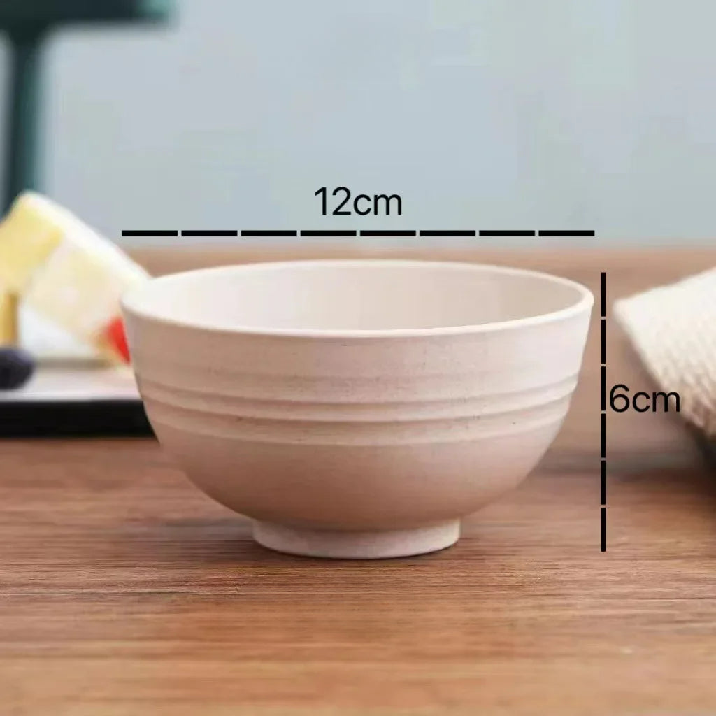 Sustainable Wheat Straw Tableware Breakfast Bowls Sets - Lifestyle