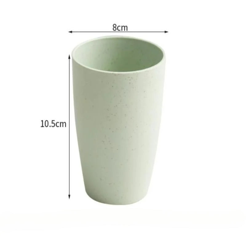 Wheat Straw Cup Potable Drinking Travel Cup - Front View