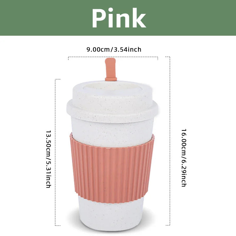 Coffee Tea Cup Wheat Straw  Cup for Outdoor Camping - Lifestyle