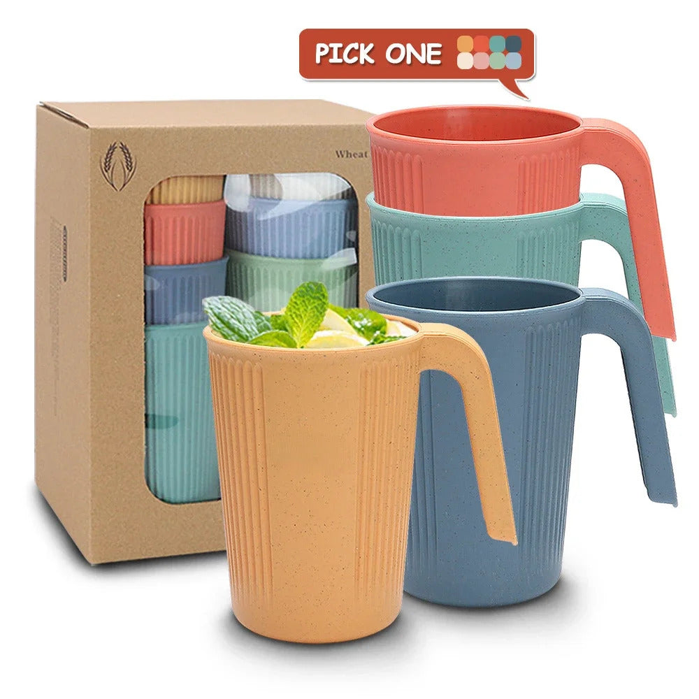 Wheat Straw Mug Coffee Drinking Cup Perfect for Home - Color Options