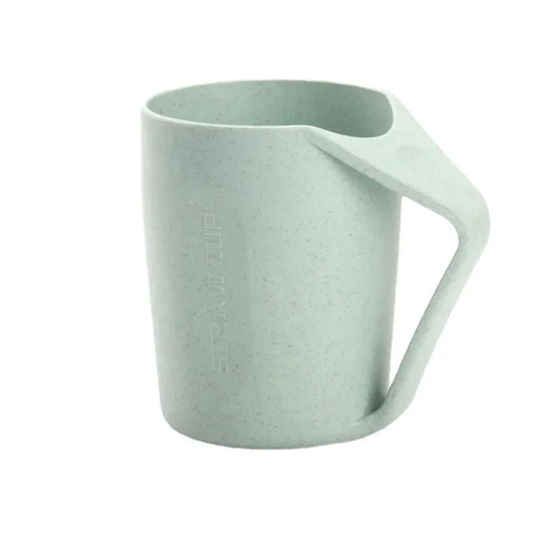 Wheat Straw Kettle Set with 4 Colors Cups Reusable Drinking Mugs - Detail View