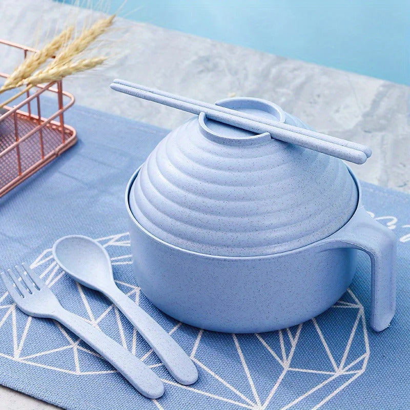 5pcs Wheat Straw Lamian Noodles Bowl and Lunch Box - Lifestyle