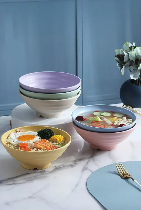 Wheat straw rice bowl for use cafeteria special tableware - In Use