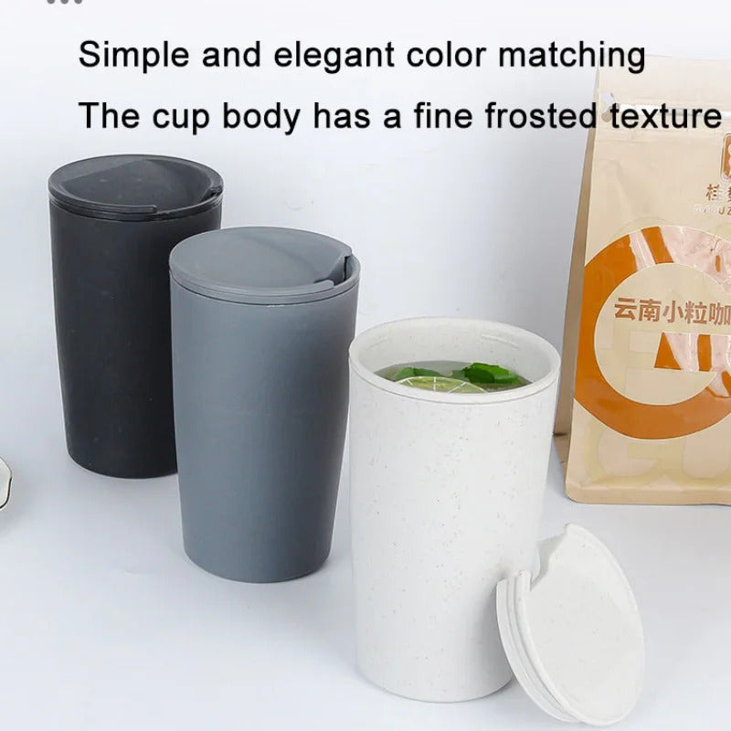 Fashionable and Creative Wheat Straw Coffee Cup - Size Comparison