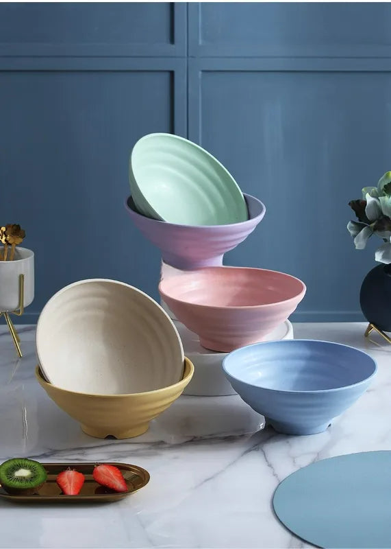 Wheat straw rice bowl for use cafeteria special tableware - Color Options