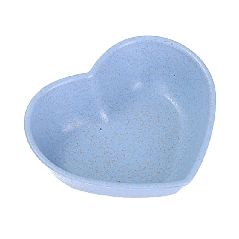 Cute Love Heart Shape Wheat Straw Bowl Plate Kitchen Supplies - Lifestyle