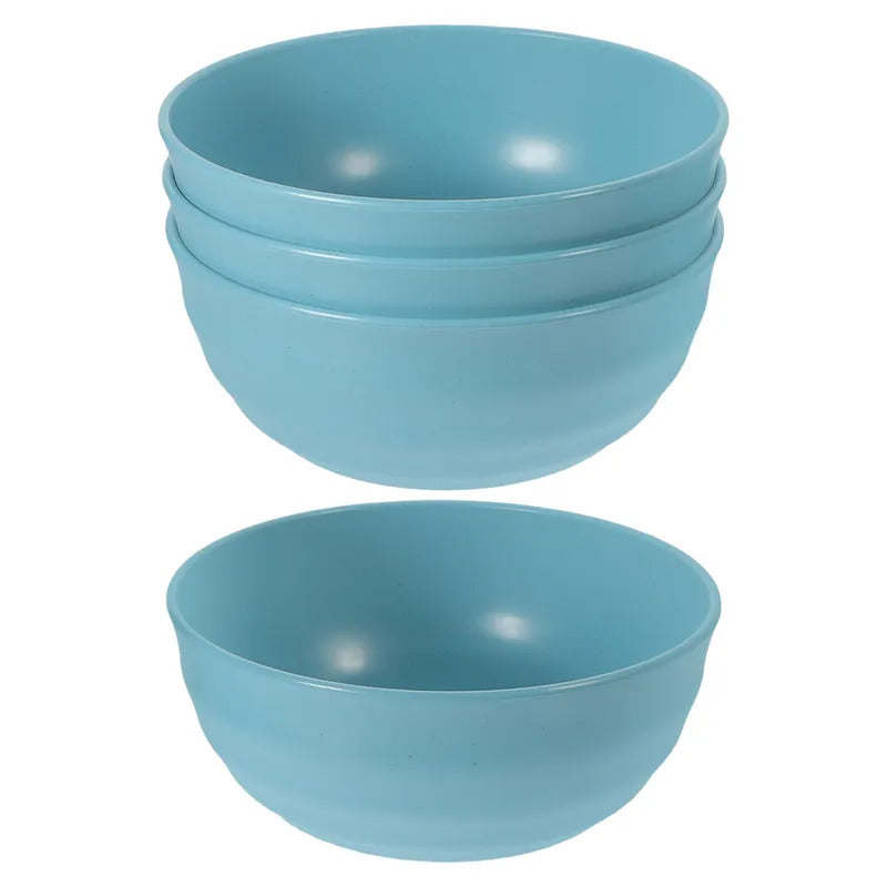 4Pcs Wheat Straw Bowls Large Capacity Soup Bowl Set - In Use