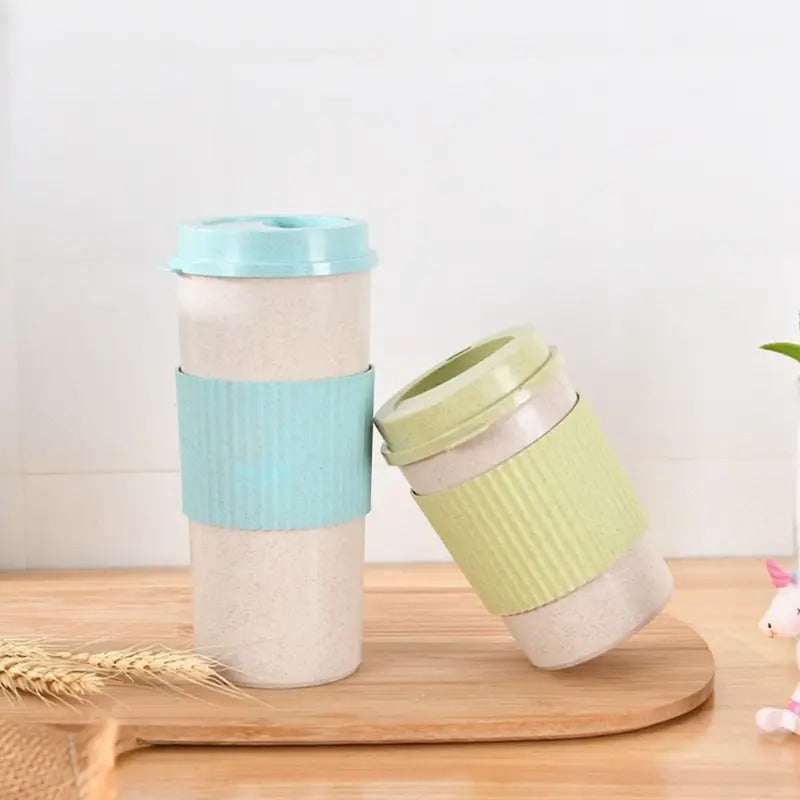 Camping Hiking Wheat Straw Coffee Mug - Color Options