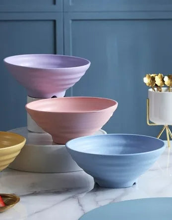 Wheat straw rice bowl for use cafeteria special tableware - Front View