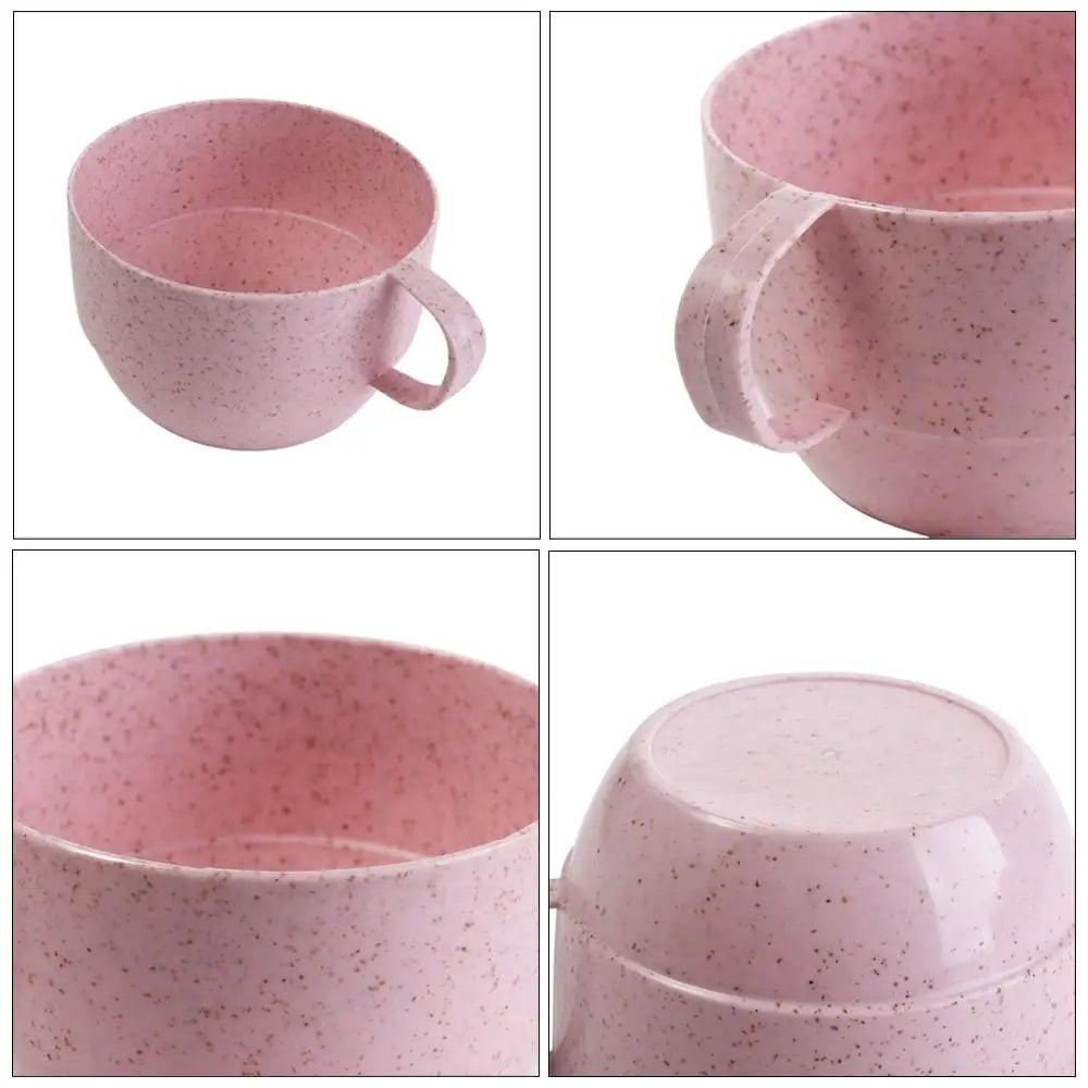 Reusable Drinking Cup Wheat Straw Cup Coffee Mug Drinkware - In Use