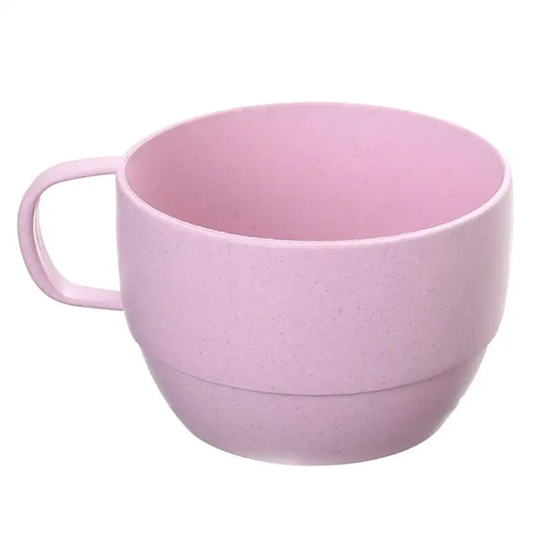 Reusable Drinking Cup Wheat Straw Cup Coffee Mug Drinkware - Detail View